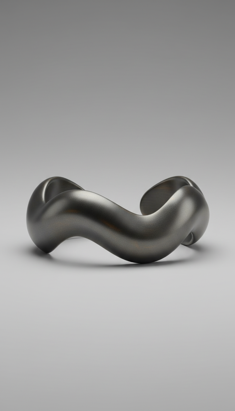 Graphite wave form bangle