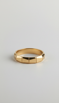 Muted gold faceted bangle